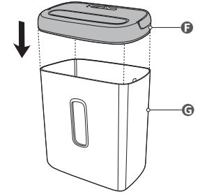 Amazon Basics 8-Sheet Cross-Cut Paper Shredder Assembly