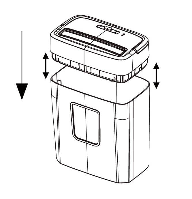 Bonsaii 6-Sheet Micro-Cut Shredder (C261-D) Close Head