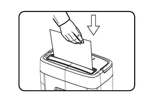 Bonsaii 6-Sheet Micro-Cut Shredder (C261-D) Feed Paper