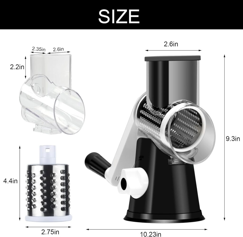 Cambom Rotary Cheese Grater Size