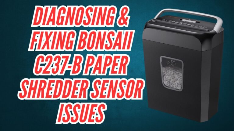 Diagnosing & Fixing Bonsaii C237-B Paper Shredder Sensor Issues Image