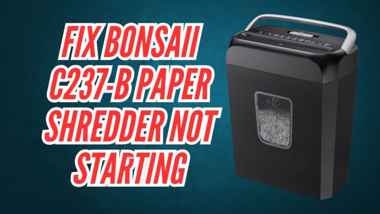 Fix Bonsaii C237-B Paper Shredder Not Starting Image