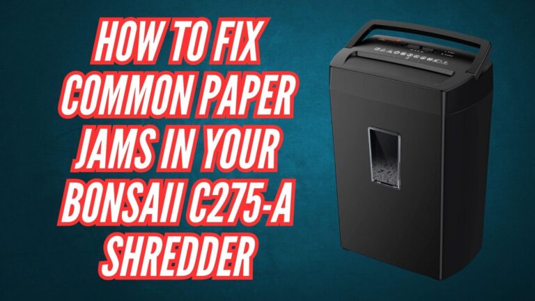 Fix Common Paper Jams in Your Bonsaii C275-A Shredder Image