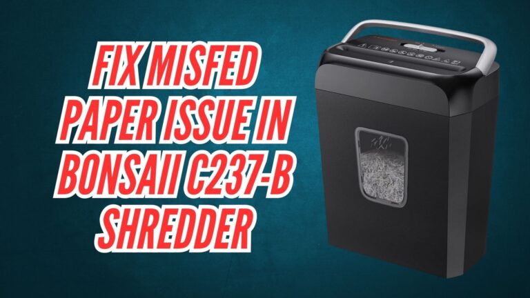Fix Misfed Paper Issue in Bonsaii C237-B Shredder Image