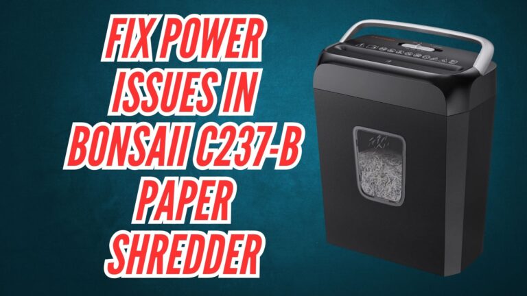 Fix Power Issues in Bonsaii C237-B Paper Shredder Image