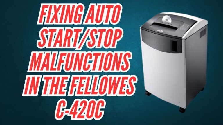 Fixing Auto StartStop Malfunctions in the Fellowes C-420C Image