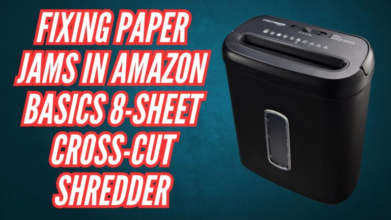 Fixing Paper Jams in Amazon Basics 8-Sheet Cross-Cut Shredder Image