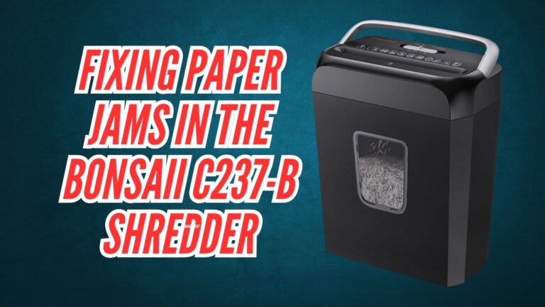 Fixing Paper Jams in the BONSAII C237-B Shredder Image