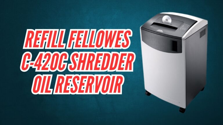 How to Refill Fellowes C-420C Shredder Oil Reservoir Image