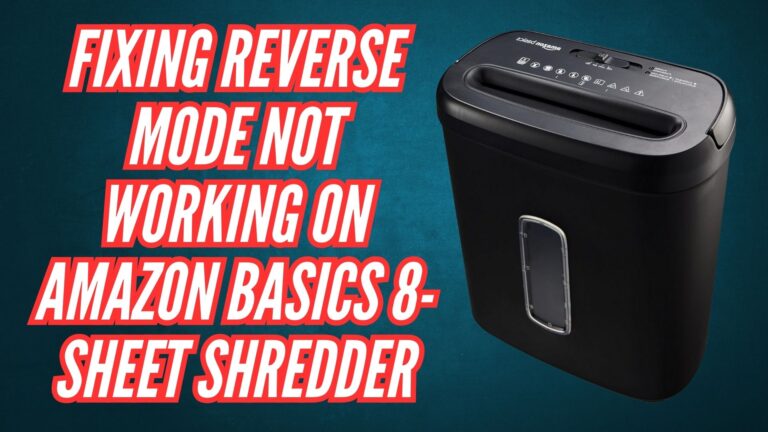 Resolving Reverse Mode Not Working on Amazon Basics 8-Sheet Cross-Cut Shredder Image