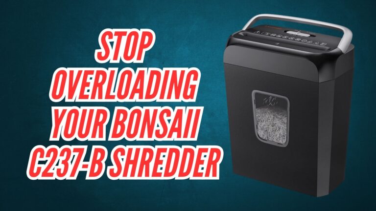 Stop Overloading Your Bonsaii C237-B Shredder Image