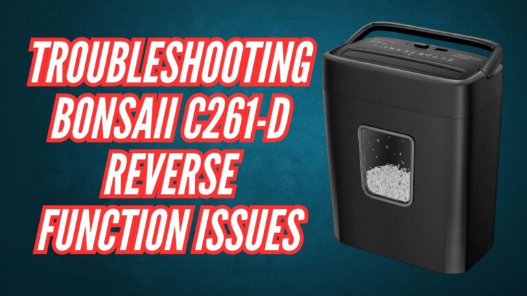 Troubleshooting Bonsaii C261-D Reverse Function Issues Image