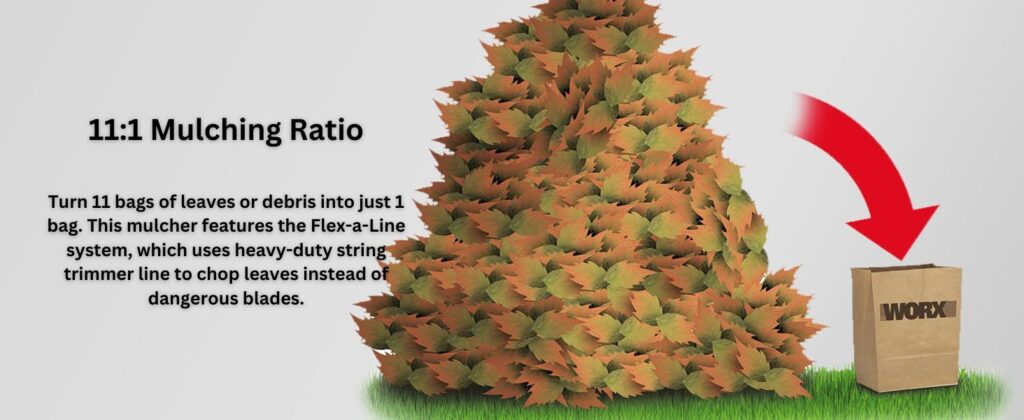Worx WG430 11.1 Mulching Ratio