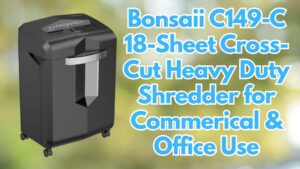 Bonsaii C149-C 18-Sheet Cross-Cut Heavy Duty Shredder for Commerical & Office Use Image
