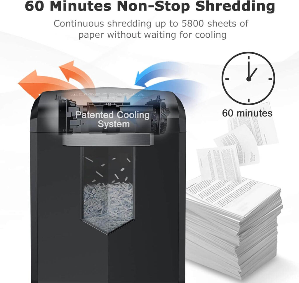 Bonsaii C149-C cross-cut heavy duty shredder 60-minutes non-stop shredding