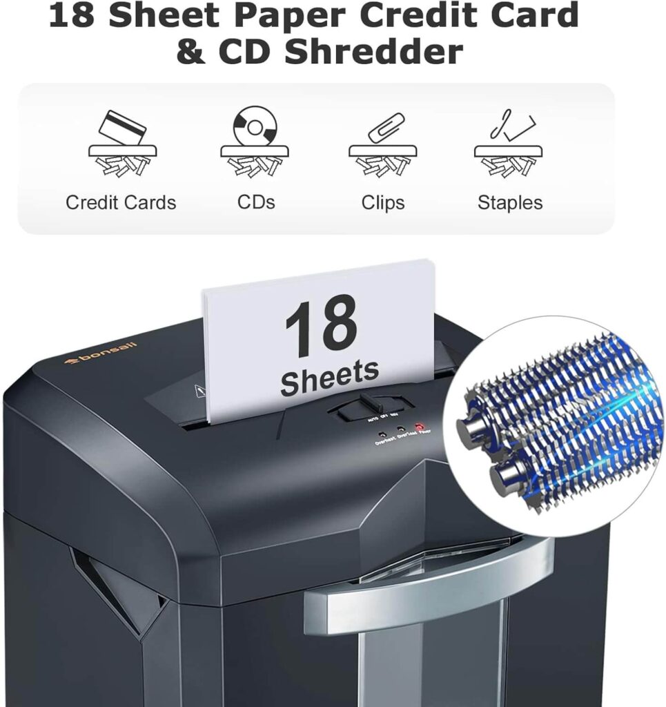 Bonsaii C149-C cross-cut heavy duty shredder shredding materials