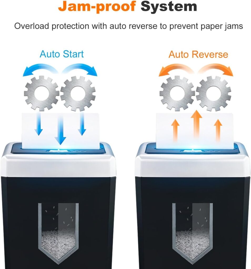 Bonsaii C169-B 14-Sheet Office Paper Shredder jam proof system