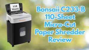 Bonsaii C233-B 110-Sheet Micro-Cut Paper Shredder Review Image