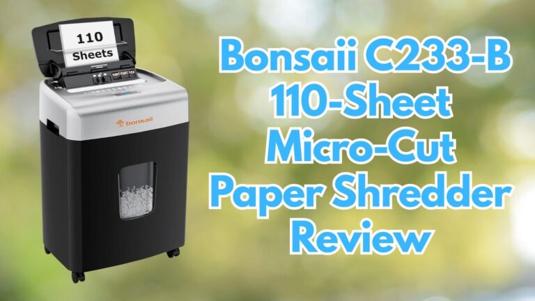 Bonsaii C233-B 110-Sheet Micro-Cut Paper Shredder Review Image