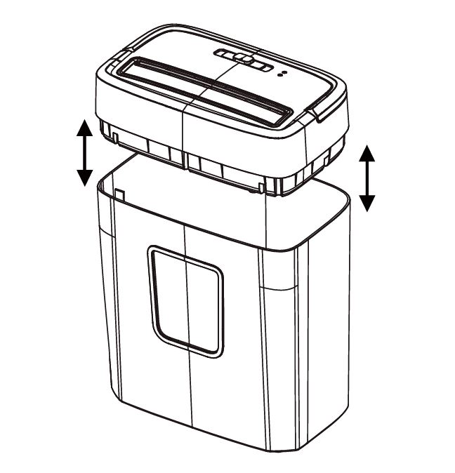 Bonsaii C261-C cross-cut paper shredder head close