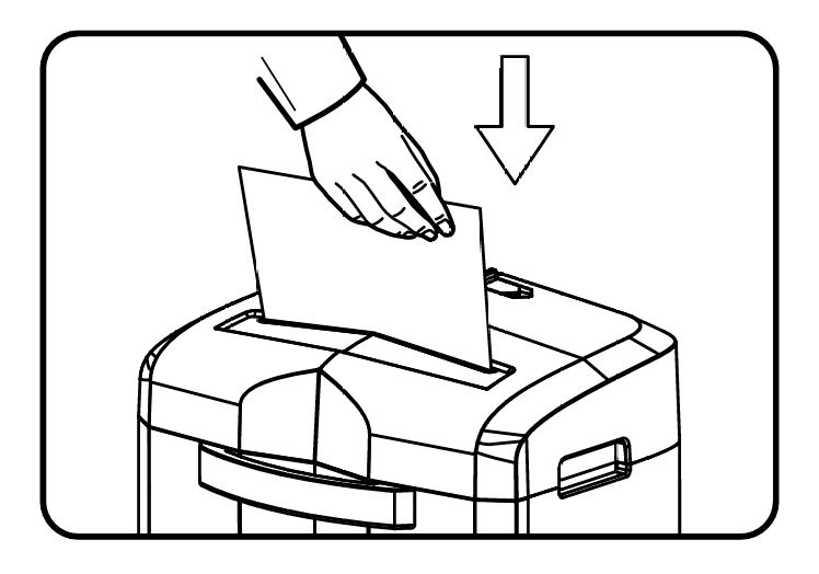 Bonsaii C266-A cross cut shredder paper feeding image
