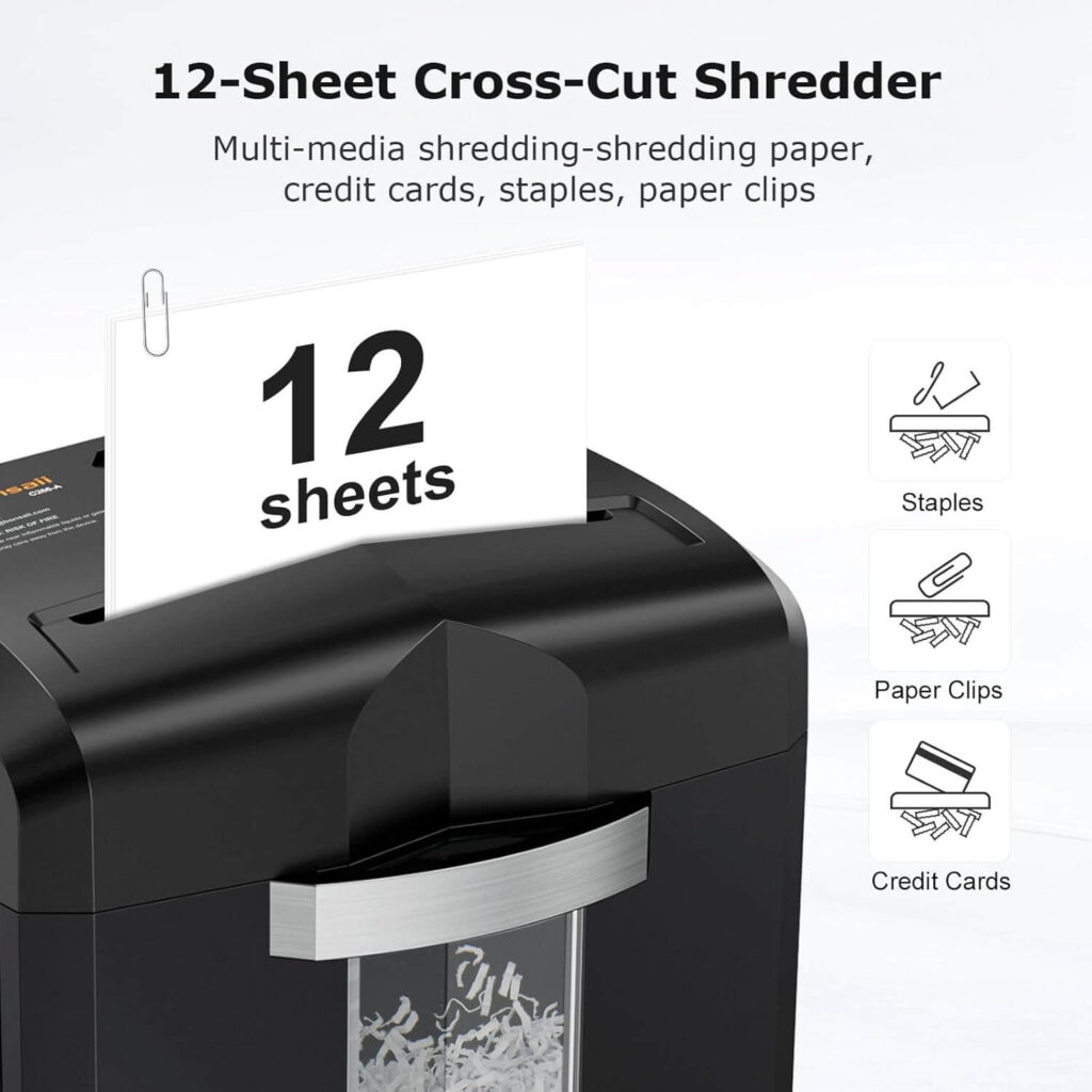 Bonsaii C266-A cross cut shredder shredding material