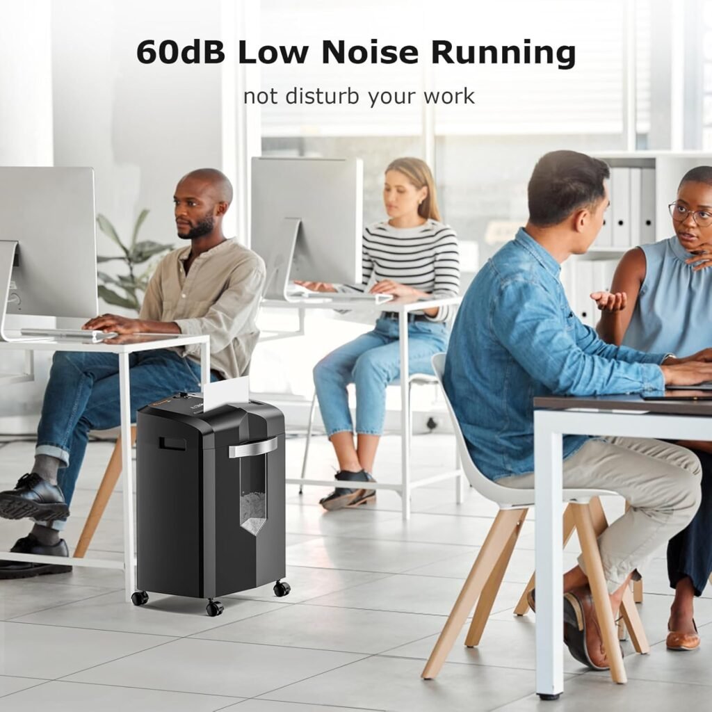 Bonsaii C266-B 12-Sheet Micro-Cut Paper Shredder Low Noise Running