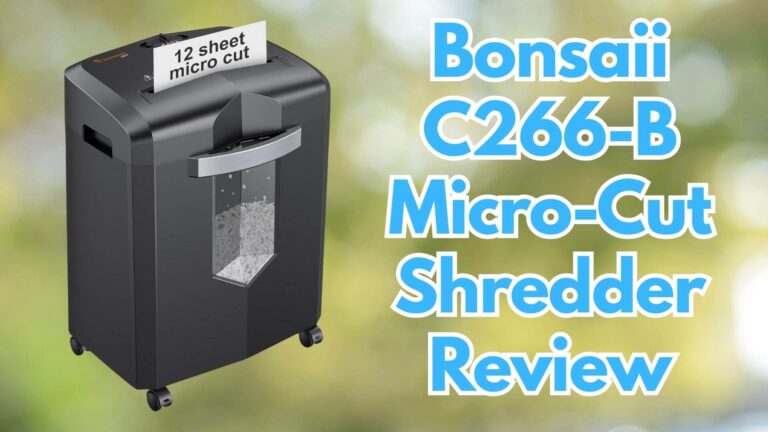Bonsaii C266-B 12-Sheet Micro-Cut Paper Shredder Review Image