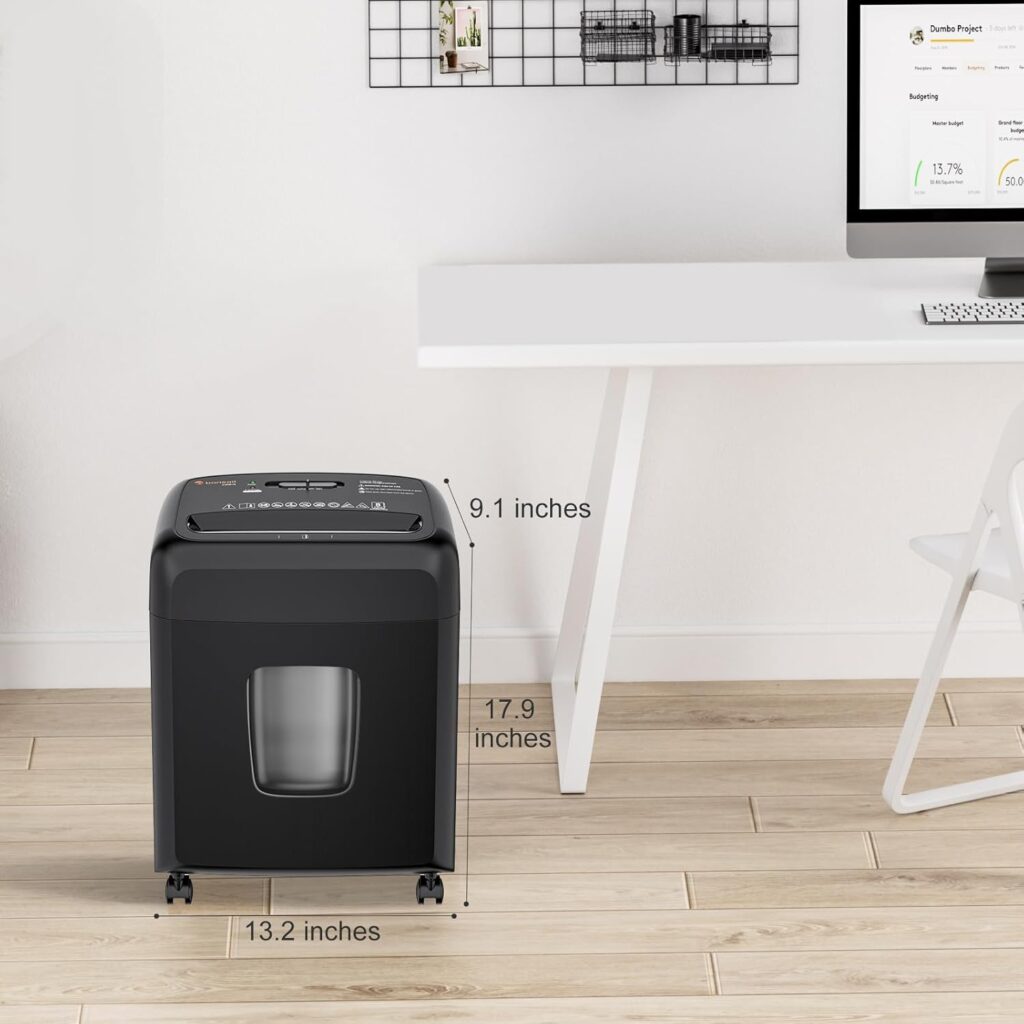 Bonsaii-c206-g-paper-shredder-dimensions