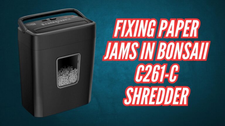 Fixing Paper Jams in Bonsaii C261-C Shredder Image