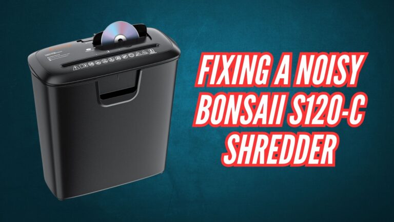 Fixing a noisy Bonsaii S120-C shredder image
