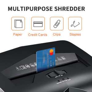 Heavy Duty Bonsaii C149-D Micro-Cut 14-Sheet Paper Shredder Multi-purpose shredding