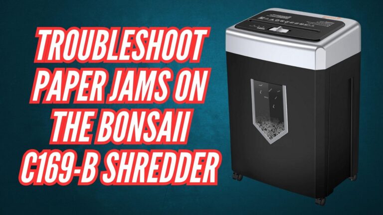 Troubleshoot Paper Jams on the Bonsaii C169-B Shredder Image