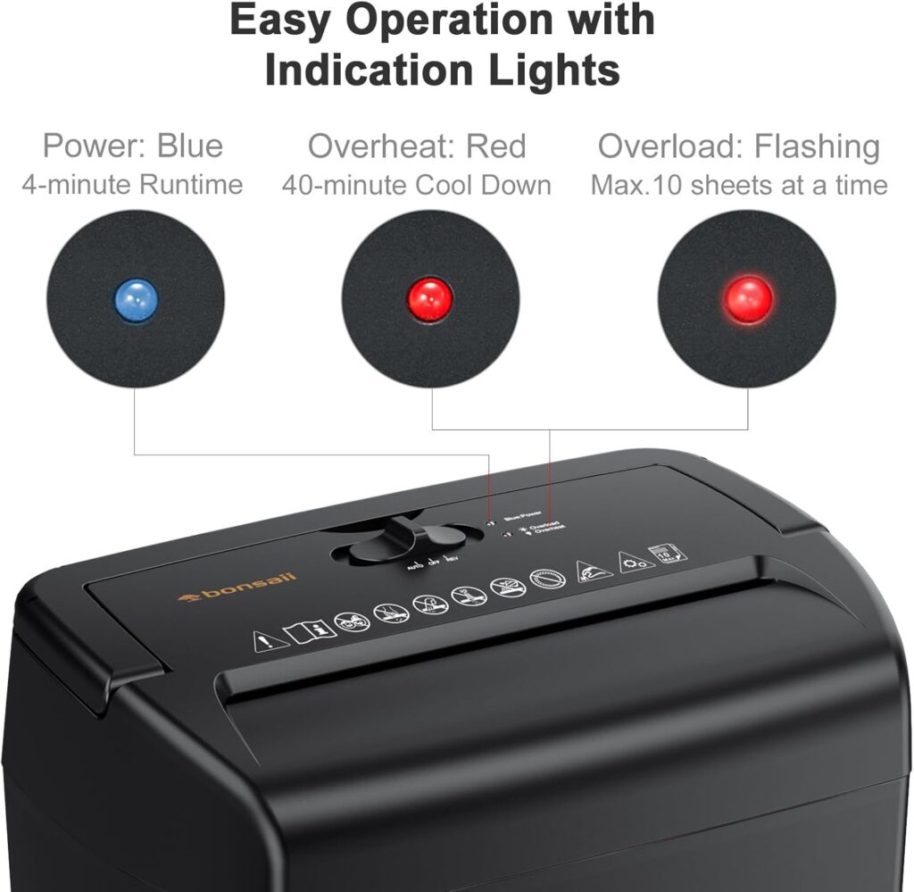 Bonsaii-C209-D-paper-shredder-indicators