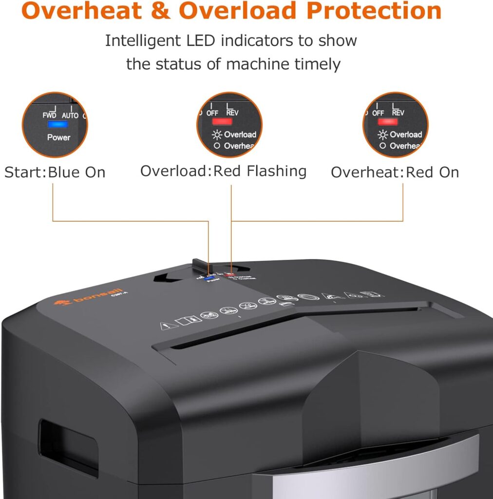 Bonsaii-C267-A-shredder-overheat-and-overload-protection