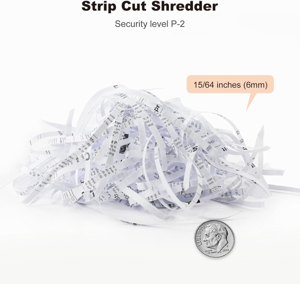 Bonsaii S123-B portable strip-cut paper shredder