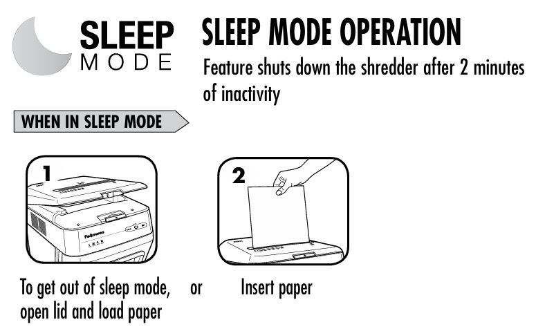 Fellowes AutoMax 150C Shredder Sleep Mode Feature How it Works