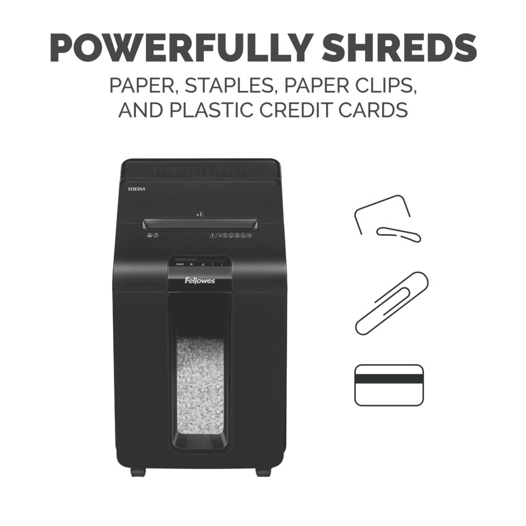 Fellowes AutoMax™ 100M Auto Feed Paper Shredder FlexShred technology