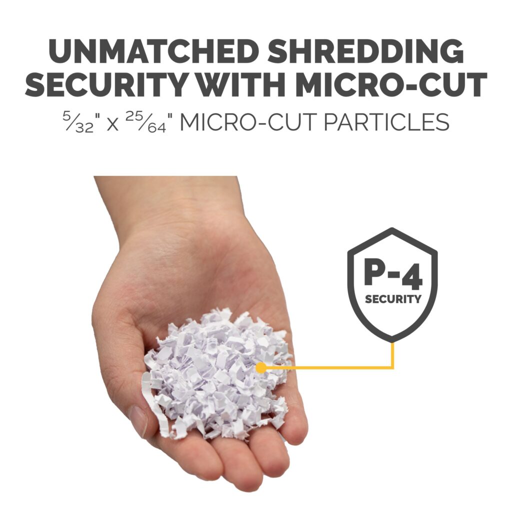 Fellowes AutoMax™ 100M Auto Feed Paper Shredder Micro Cut Technology Feature