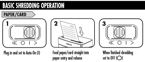 Fellowes-P-40C-paper-shredder-basic-shredding-operation-image