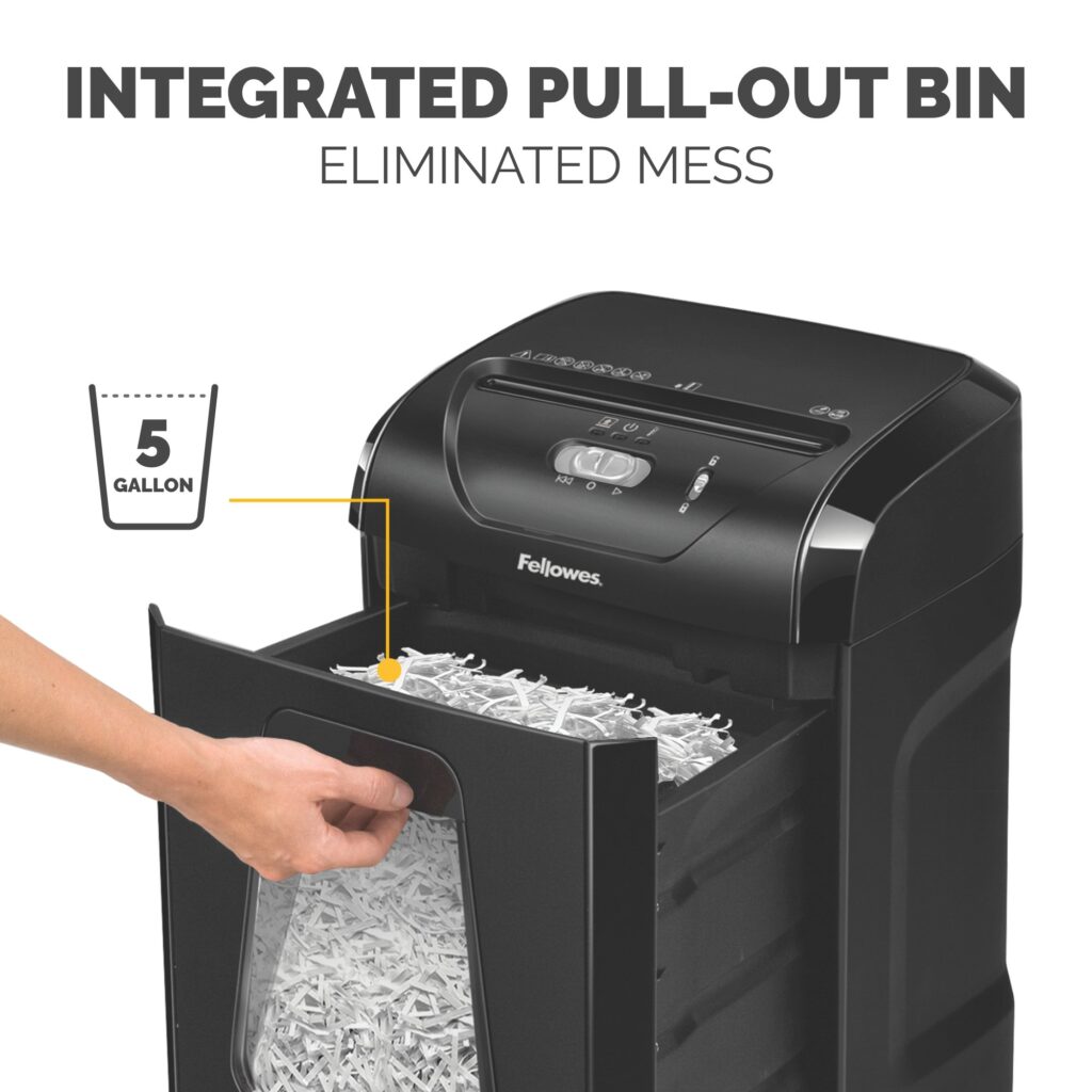 Fellowes-paper-shredder-14C10 Integrated PullOutBin