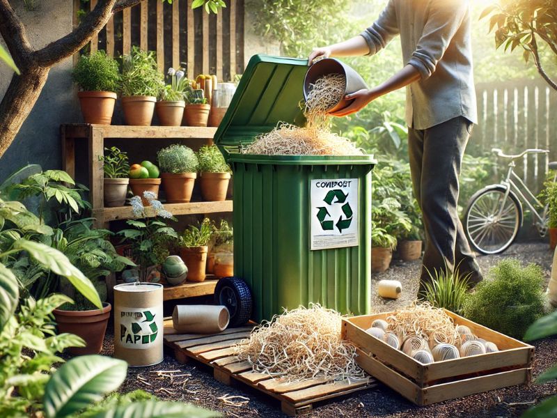 using-composter-for-destroying-papers-image