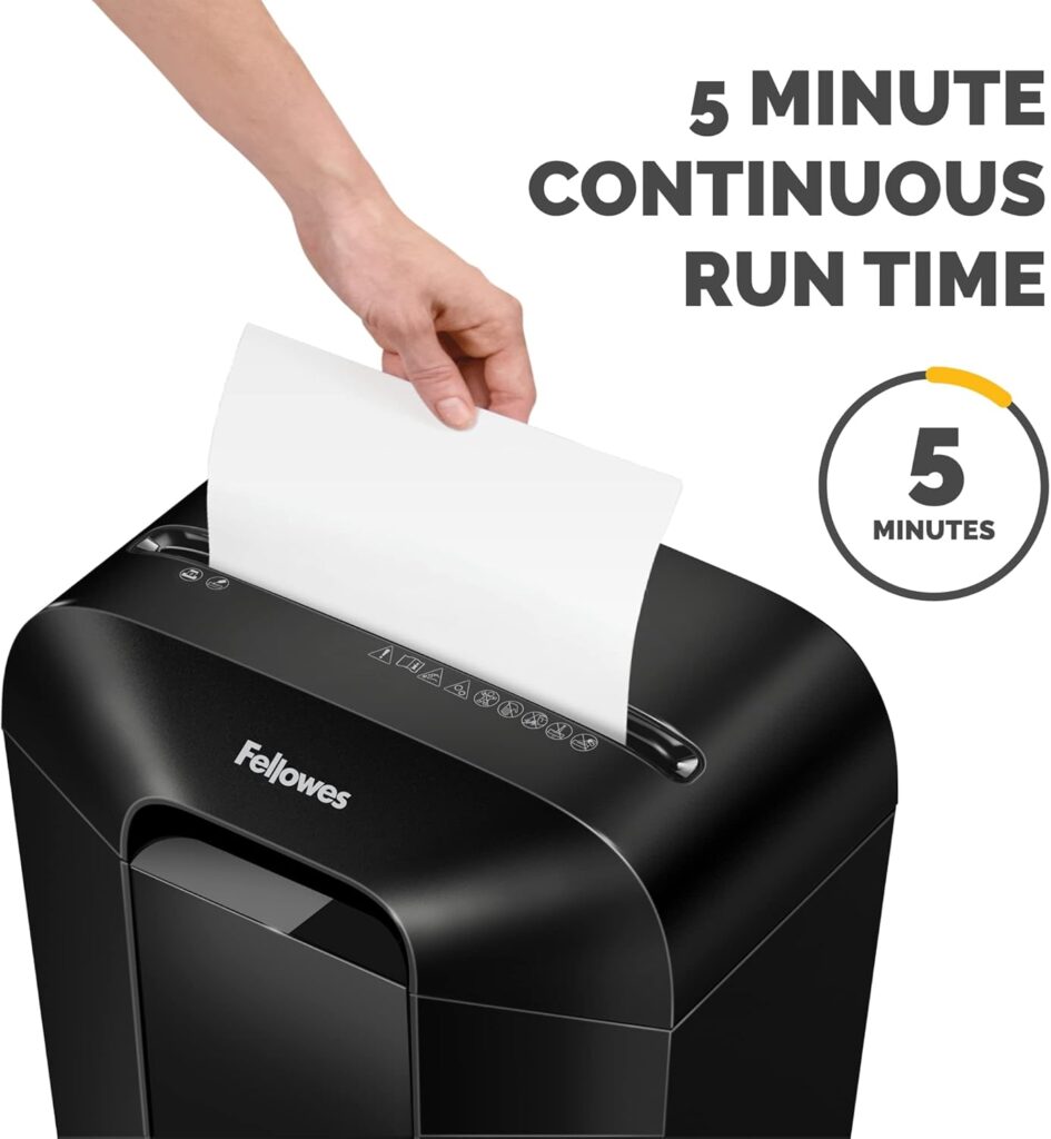 Fellowes-LX41-shredder-5-minutes-continuous-run-time