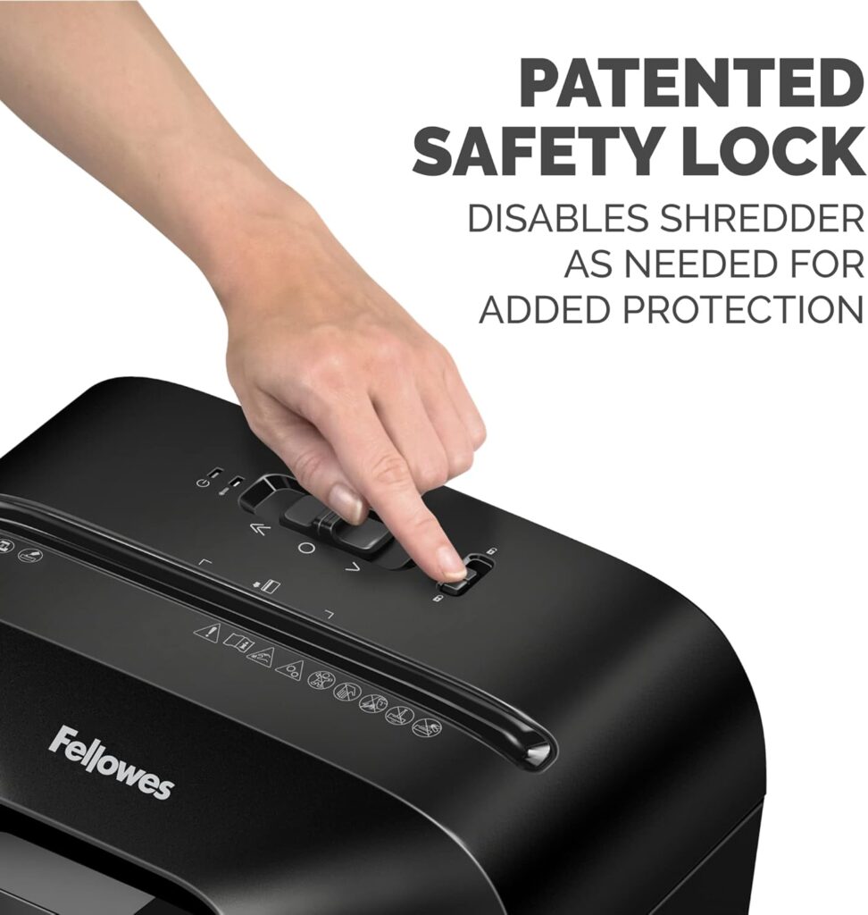 Fellowes-LX41-shredder-safety-lock-feature-image